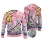 Australia Galah Ugly Christmas Sweater Gumblossoms Golden Wattle Aboriginal Art - Aussie Hoodie