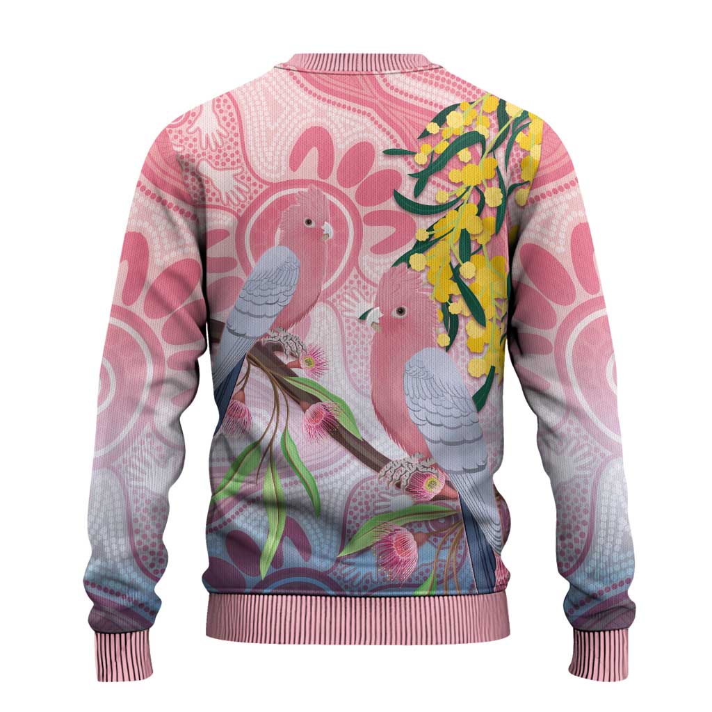 Australia Galah Ugly Christmas Sweater Gumblossoms Golden Wattle Aboriginal Art - Aussie Hoodie