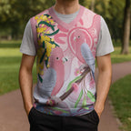 Australia Galah Christmas Knitted V-Neck Vest Gumblossoms Golden Wattle Aboriginal Art - Aussie Hoodie
