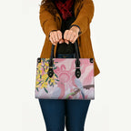 Australia Galah Leather Bag Gumblossoms Golden Wattle Aboriginal Art - Aussie Hoodie