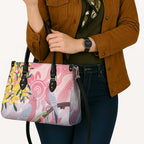 Australia Galah Leather Bag Gumblossoms Golden Wattle Aboriginal Art - Aussie Hoodie