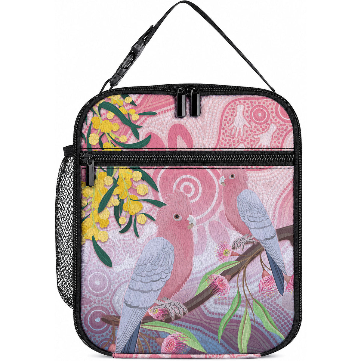 Australia Galah Lunch Bag Gumblossoms Golden Wattle Aboriginal Art
