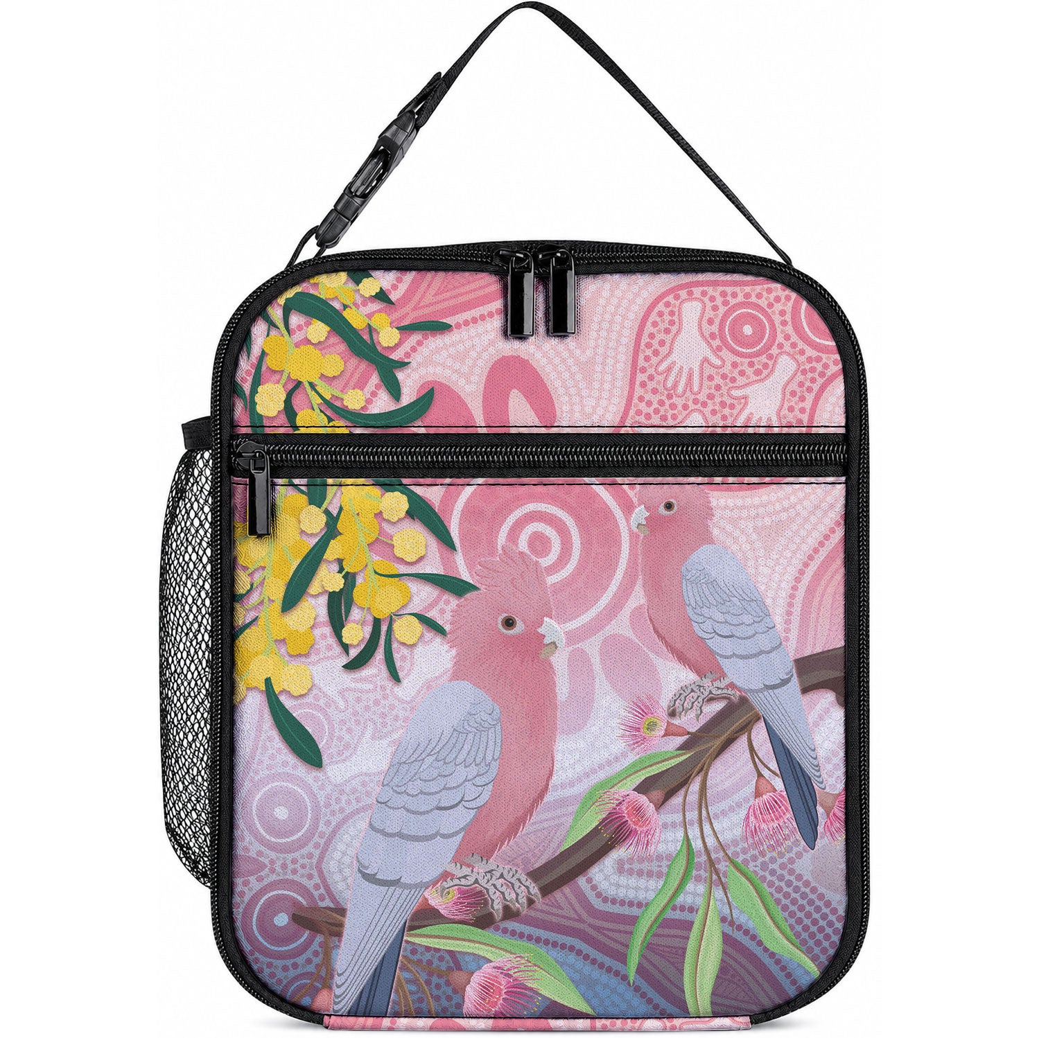 Australia Galah Lunch Bag Gumblossoms Golden Wattle Aboriginal Art