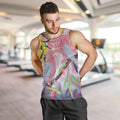 Australia Galah Men Tank Top Gumblossoms Golden Wattle Aboriginal Art
