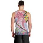 Australia Galah Men Tank Top Gumblossoms Golden Wattle Aboriginal Art
