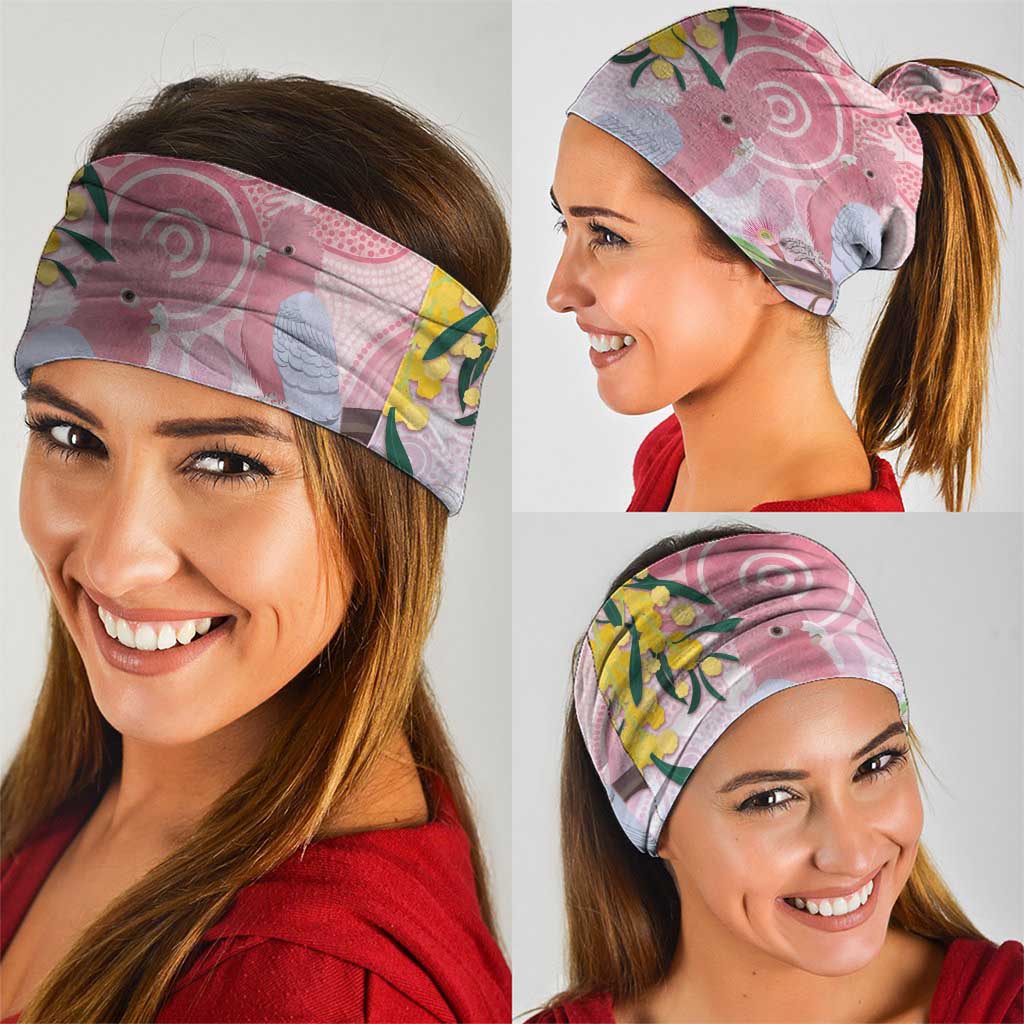 Australia Galah Neck Gaiter Gumblossoms Golden Wattle Aboriginal Art - Aussie Hoodie