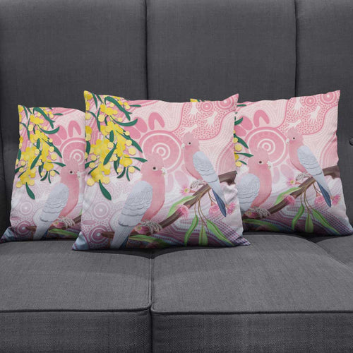 Australia Galah Pillow Cover Gumblossoms Golden Wattle Aboriginal Art - Aussie Hoodie