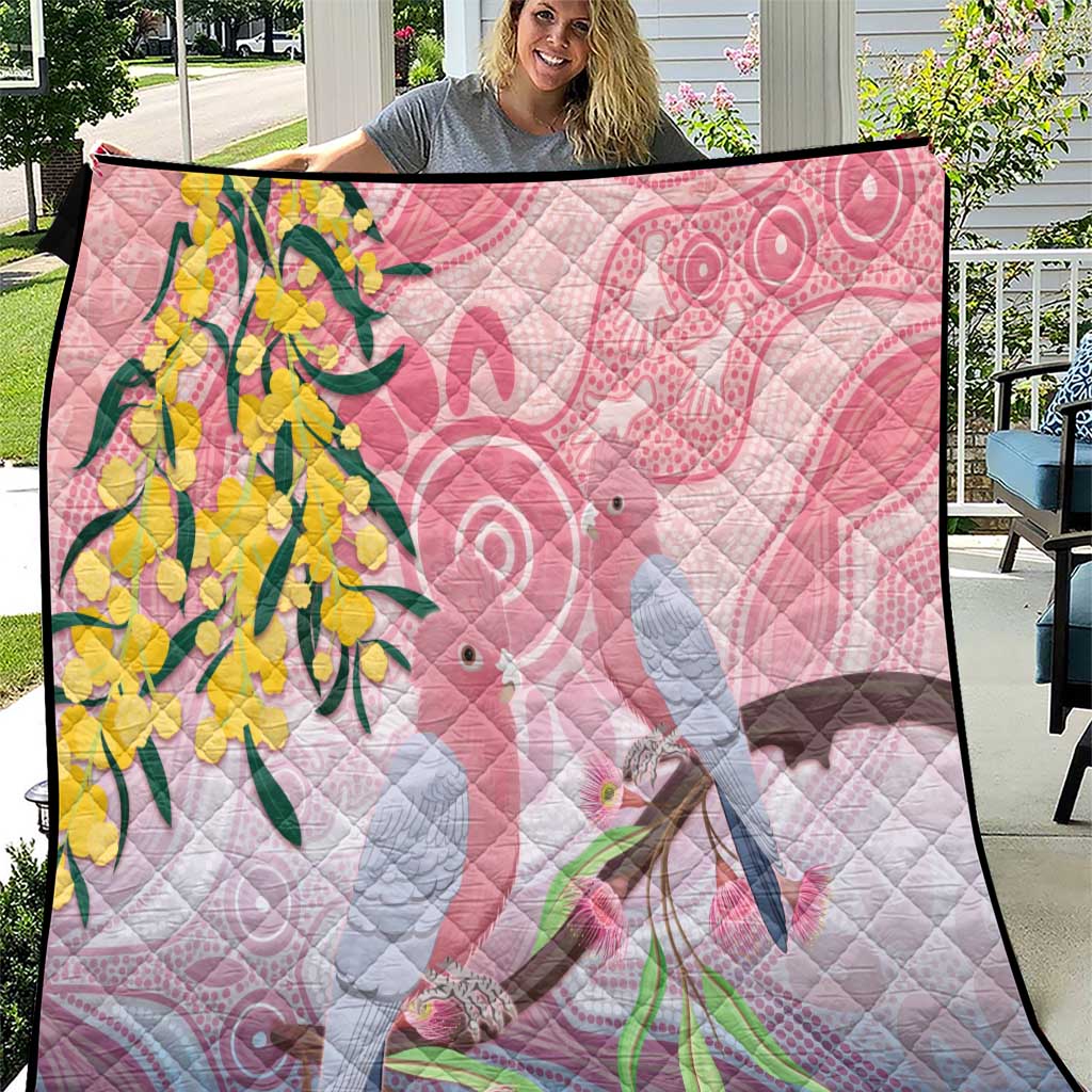 Australia Galah Quilt Gumblossoms Golden Wattle Aboriginal Art