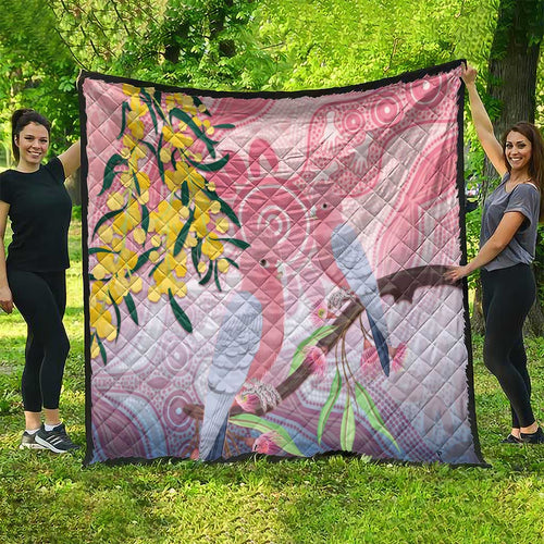 Australia Galah Quilt Gumblossoms Golden Wattle Aboriginal Art