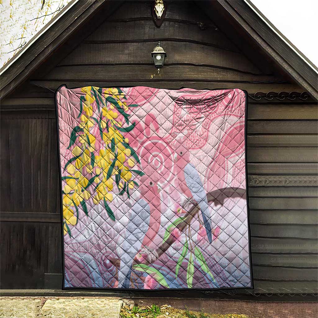 Australia Galah Quilt Gumblossoms Golden Wattle Aboriginal Art