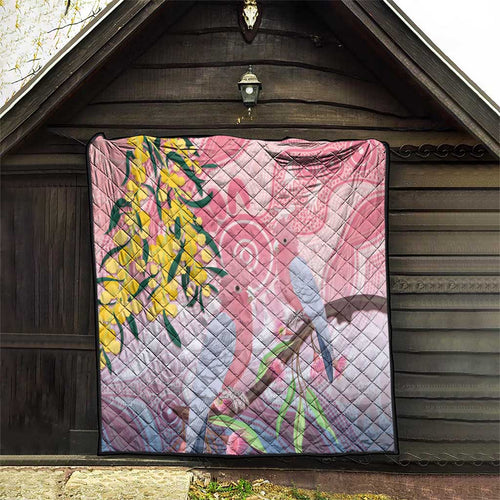 Australia Galah Quilt Gumblossoms Golden Wattle Aboriginal Art