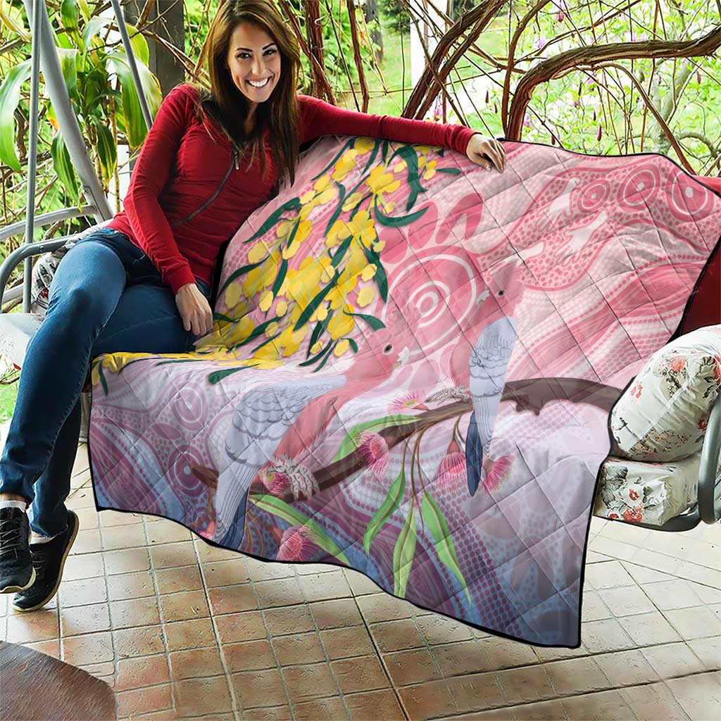 Australia Galah Quilt Gumblossoms Golden Wattle Aboriginal Art