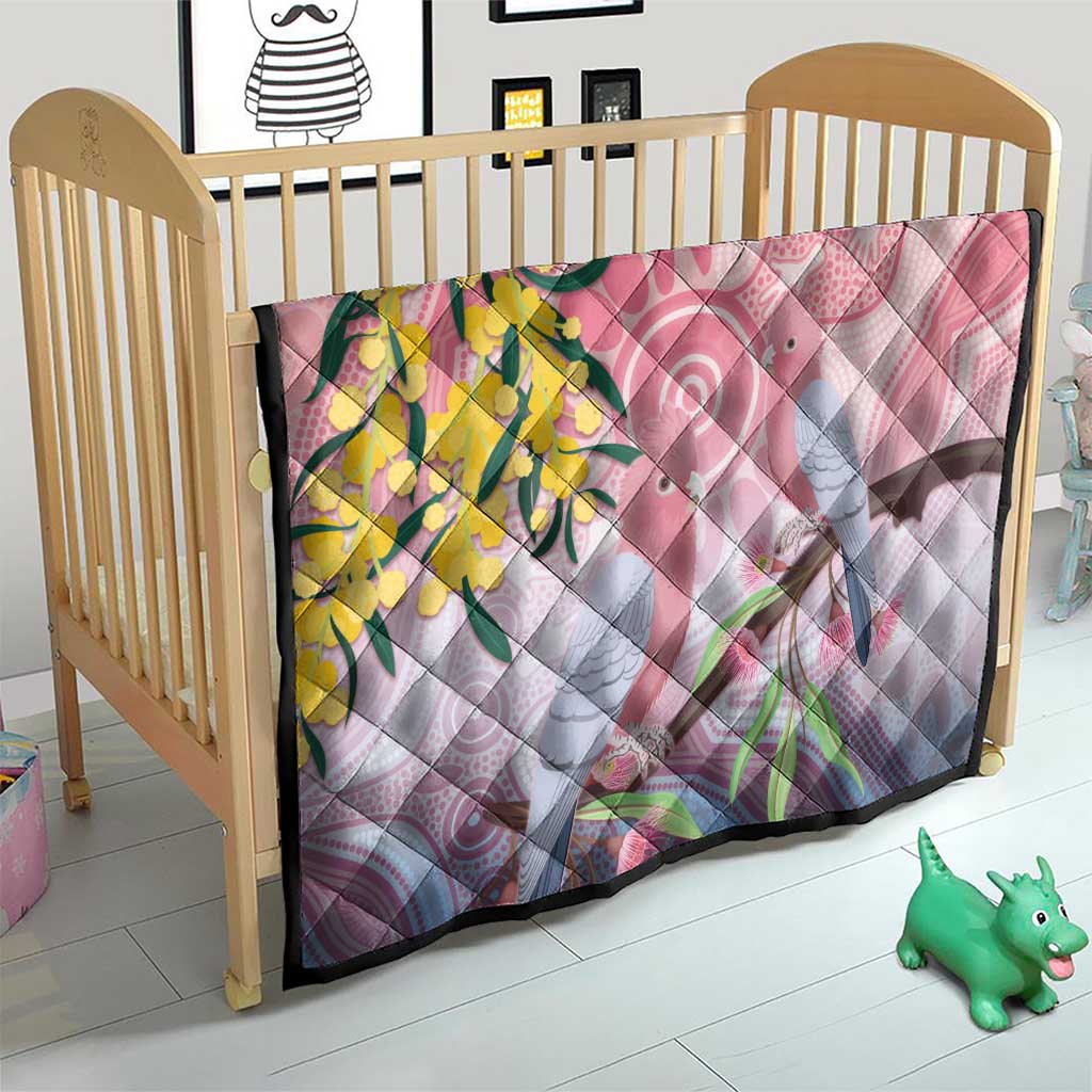 Australia Galah Quilt Gumblossoms Golden Wattle Aboriginal Art