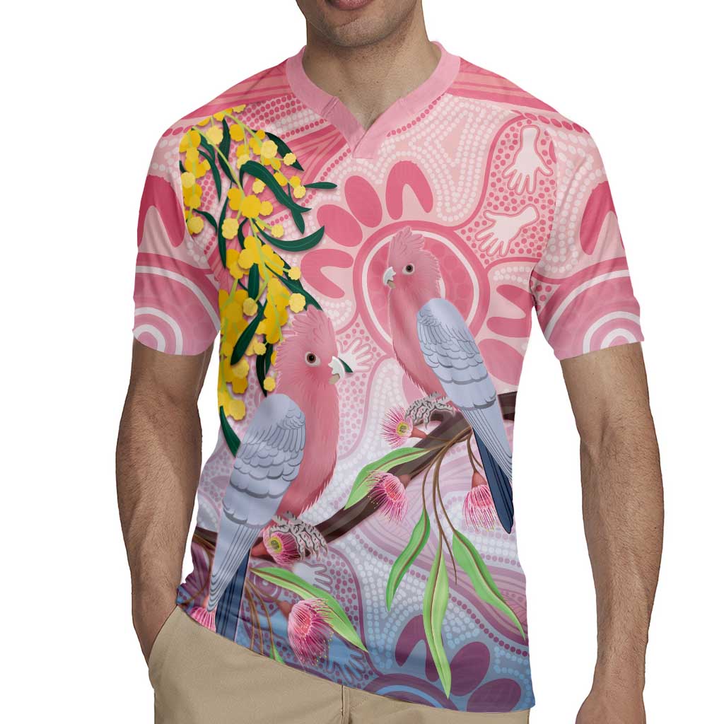 Australia Galah Rugby Jersey Gumblossoms Golden Wattle Aboriginal Art