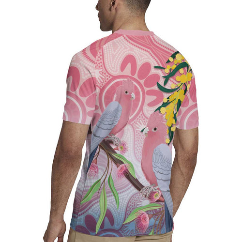 Australia Galah Rugby Jersey Gumblossoms Golden Wattle Aboriginal Art