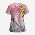Australia Galah Scrub Top Gumblossoms Golden Wattle Aboriginal Art - Aussie Hoodie