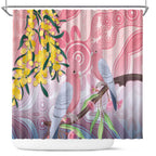 Australia Galah Shower Curtain Gumblossoms Golden Wattle Aboriginal Art