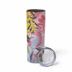 Australia Galah Skinny Tumbler Gumblossoms Golden Wattle Aboriginal Art