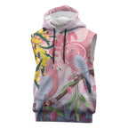 Australia Galah Sleeveless Hoodie Gumblossoms Golden Wattle Aboriginal Art - Aussie Hoodie