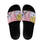 Australia Galah Slide Sandals Gumblossoms Golden Wattle Aboriginal Art - Aussie Hoodie