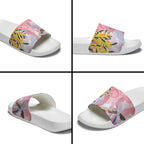Australia Galah Slide Sandals Gumblossoms Golden Wattle Aboriginal Art - Aussie Hoodie