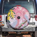 Australia Galah Spare Tire Cover Gumblossoms Golden Wattle Aboriginal Art