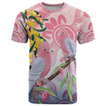 Australia Galah T Shirt Gumblossoms Golden Wattle Aboriginal Art