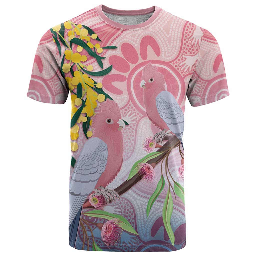 Australia Galah T Shirt Gumblossoms Golden Wattle Aboriginal Art