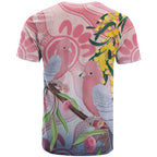 Australia Galah T Shirt Gumblossoms Golden Wattle Aboriginal Art