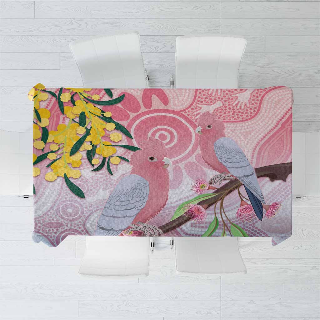 Australia Galah Tablecloth Gumblossoms Golden Wattle Aboriginal Art