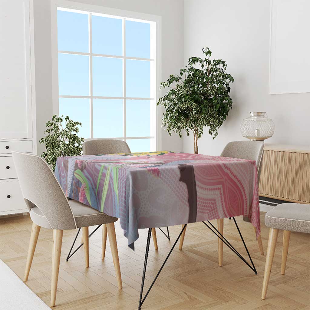 Australia Galah Tablecloth Gumblossoms Golden Wattle Aboriginal Art