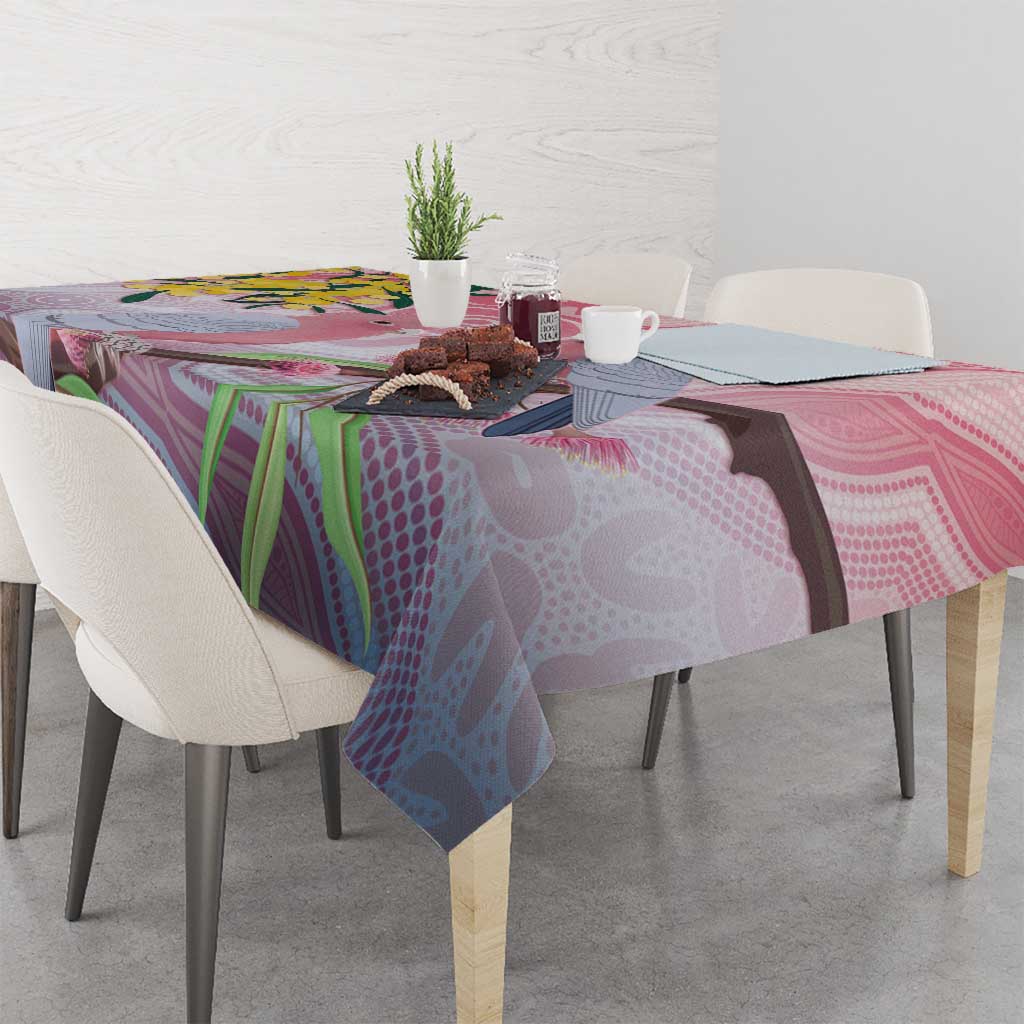 Australia Galah Tablecloth Gumblossoms Golden Wattle Aboriginal Art