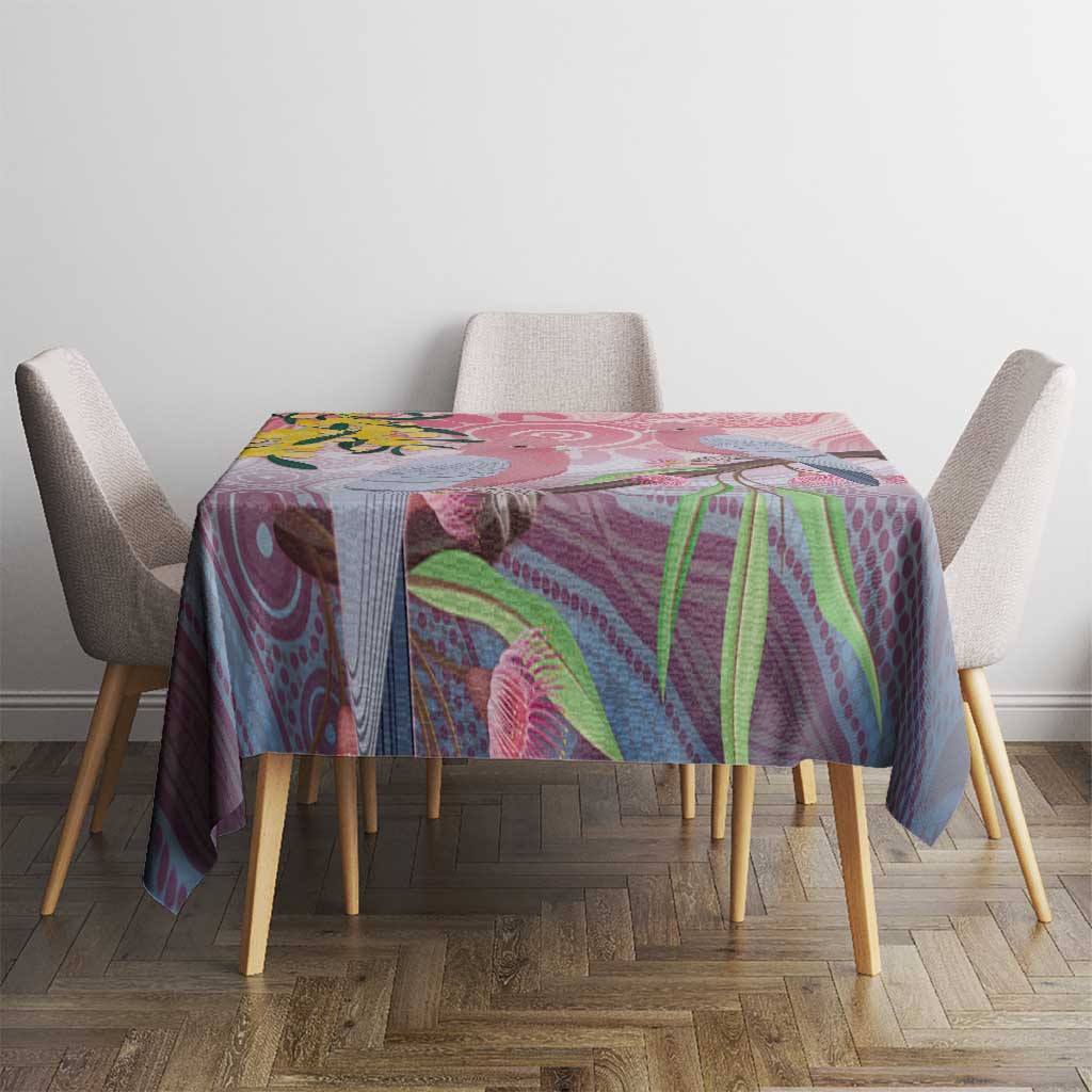 Australia Galah Tablecloth Gumblossoms Golden Wattle Aboriginal Art