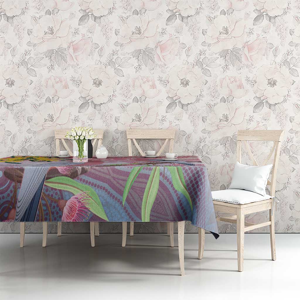 Australia Galah Tablecloth Gumblossoms Golden Wattle Aboriginal Art