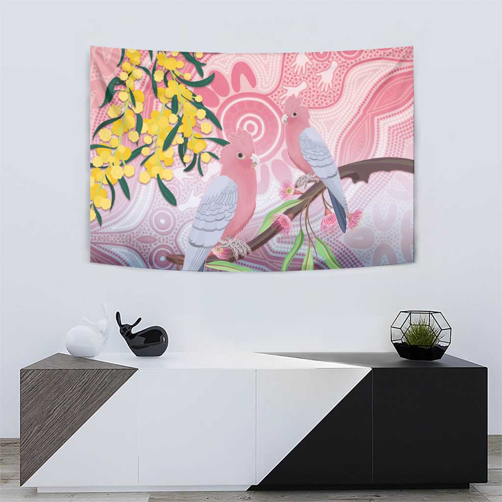 Australia Galah Tapestry Gumblossoms Golden Wattle Aboriginal Art