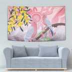 Australia Galah Tapestry Gumblossoms Golden Wattle Aboriginal Art