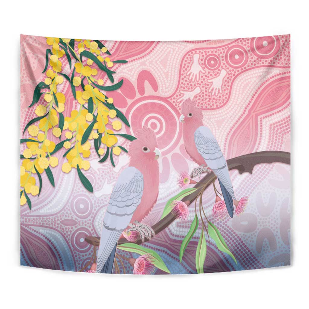 Australia Galah Tapestry Gumblossoms Golden Wattle Aboriginal Art