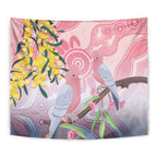 Australia Galah Tapestry Gumblossoms Golden Wattle Aboriginal Art