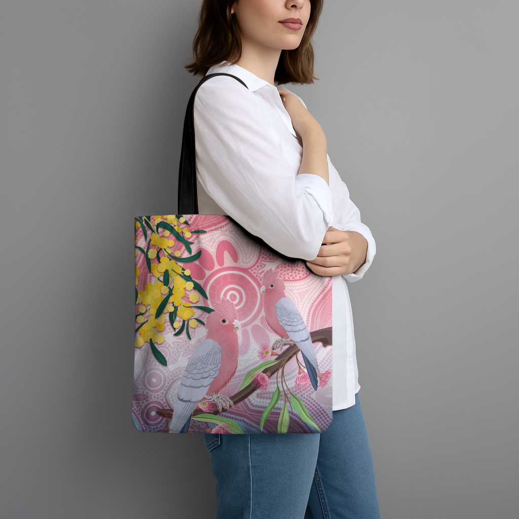 Australia Galah Tote Bag Gumblossoms Golden Wattle Aboriginal Art - Aussie Hoodie