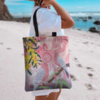 Australia Galah Tote Bag Gumblossoms Golden Wattle Aboriginal Art - Aussie Hoodie
