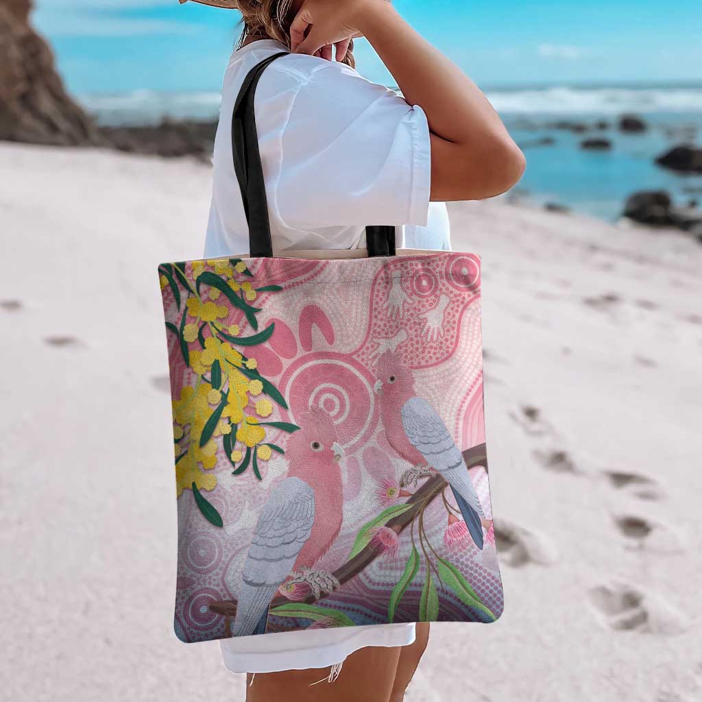 Australia Galah Tote Bag Gumblossoms Golden Wattle Aboriginal Art - Aussie Hoodie