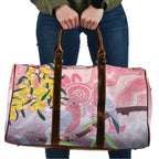 Australia Galah Travel Bag Gumblossoms Golden Wattle Aboriginal Art - Aussie Hoodie