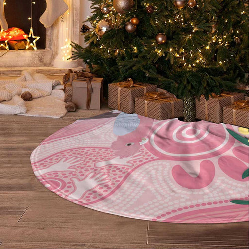 Australia Galah Tree Skirt Gumblossoms Golden Wattle Aboriginal Art - Aussie Hoodie