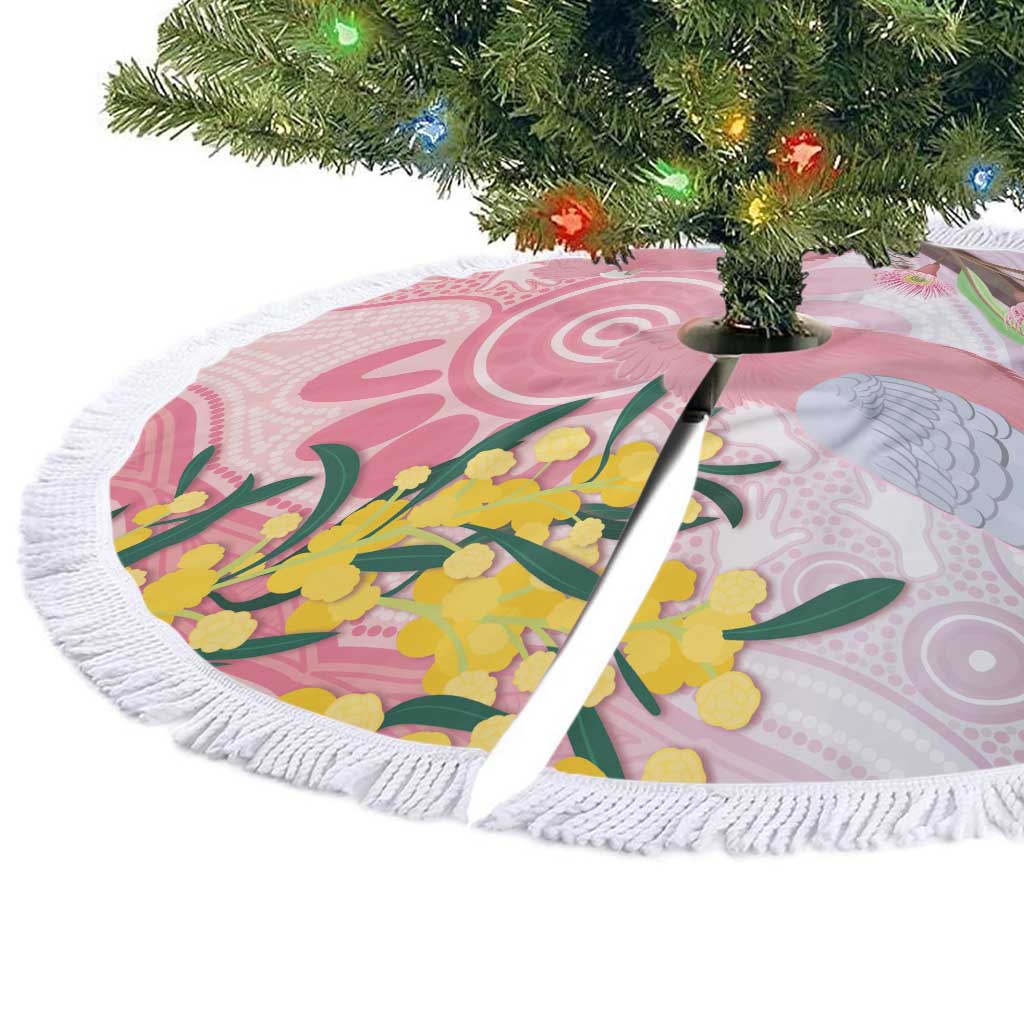 Australia Galah Tree Skirt Gumblossoms Golden Wattle Aboriginal Art - Aussie Hoodie