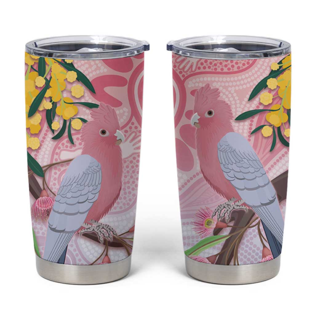 Australia Galah Tumbler Cup Gumblossoms Golden Wattle Aboriginal Art