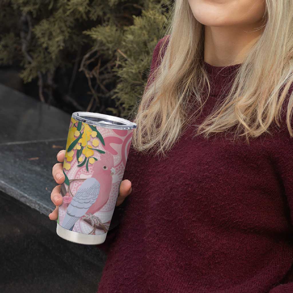 Australia Galah Tumbler Cup Gumblossoms Golden Wattle Aboriginal Art