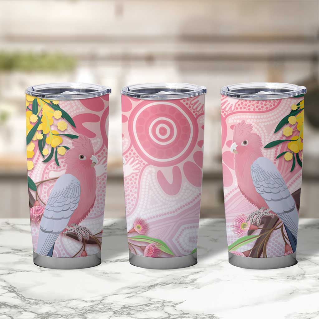 Australia Galah Tumbler Cup Gumblossoms Golden Wattle Aboriginal Art