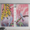 Australia Galah Window Curtain Gumblossoms Golden Wattle Aboriginal Art