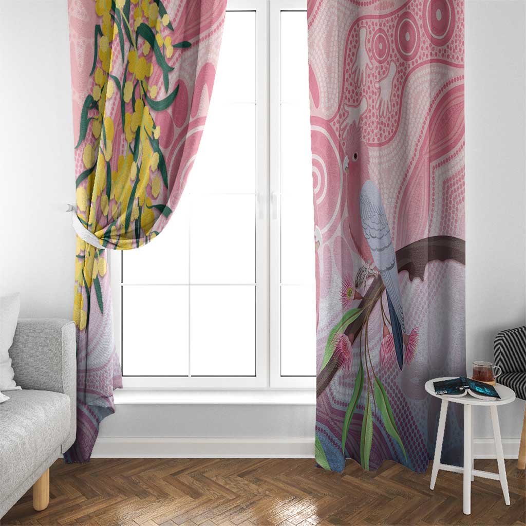 Australia Galah Window Curtain Gumblossoms Golden Wattle Aboriginal Art