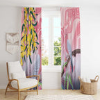 Australia Galah Window Curtain Gumblossoms Golden Wattle Aboriginal Art
